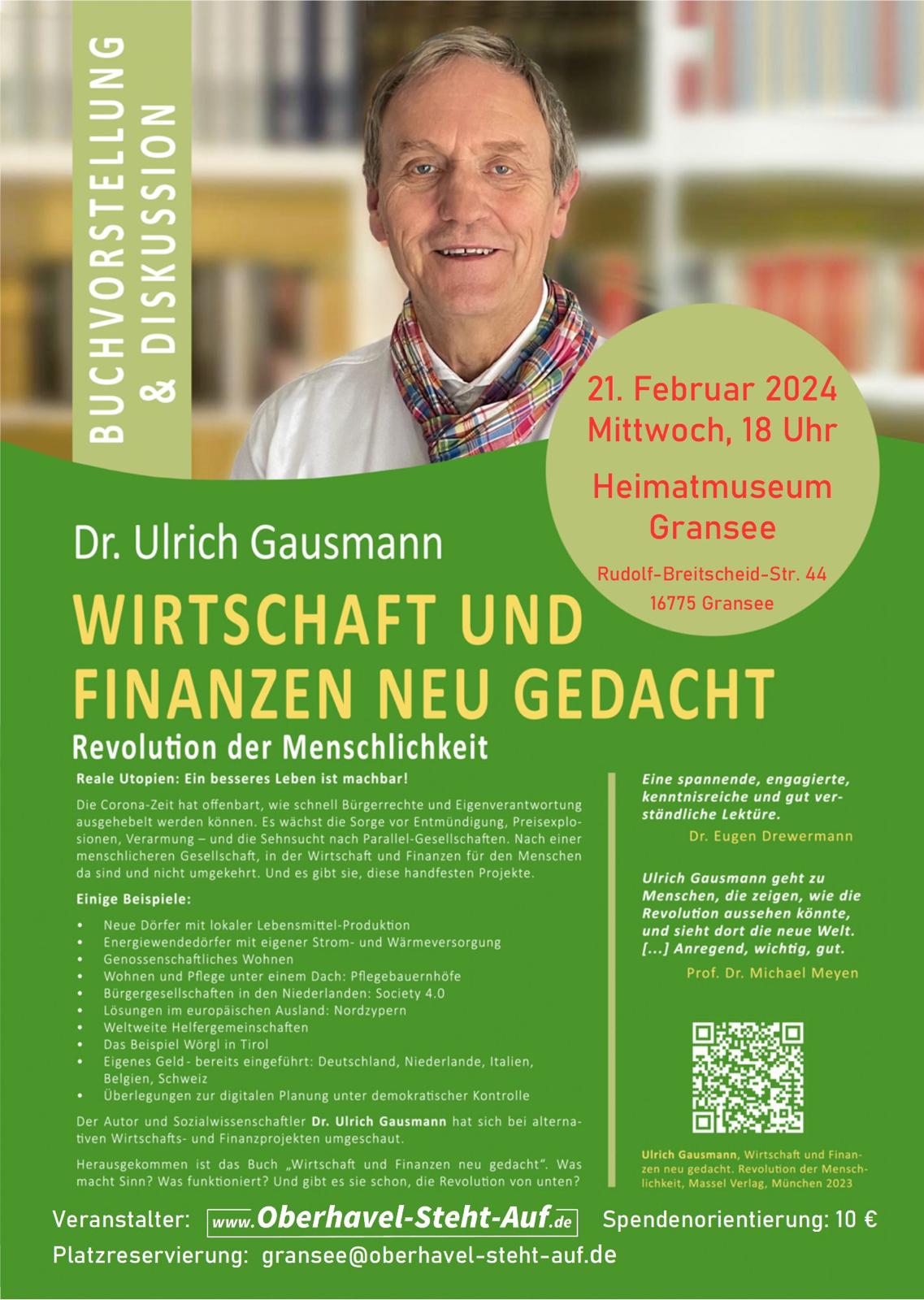 Veranstaltungen mit Dr. Ulrich Gausmann
