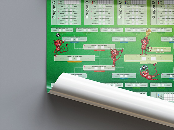 M&auml;nner WM-Spielplan 2026, DIN A2