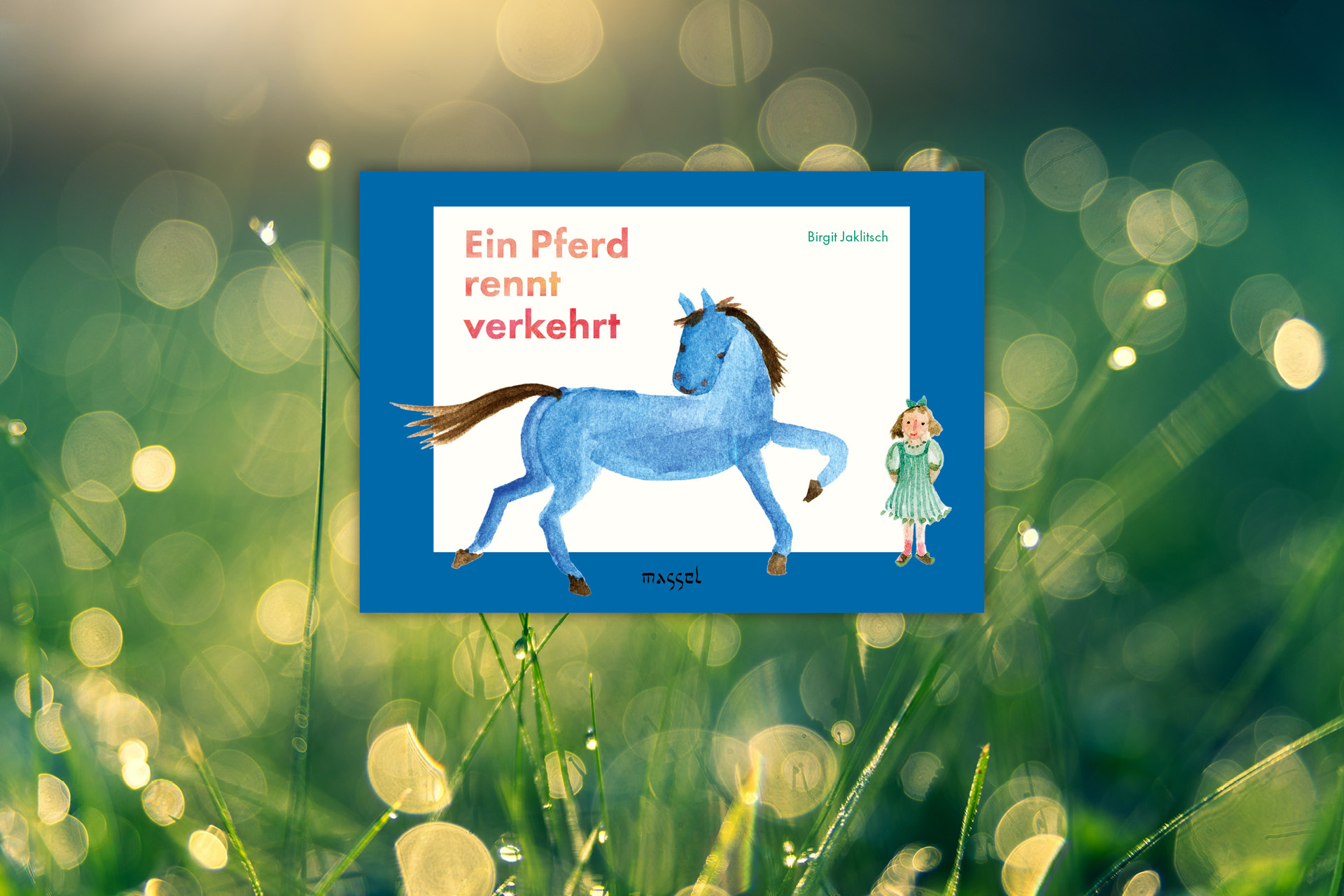 Ein Pferd rennt verkehrt