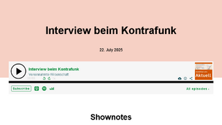 Interview beim Kontrafunk