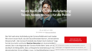 Neues Buch zur Corona-Aufarbeitung