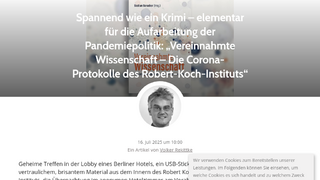 Spannend wie ein Krimi – elementar für die Aufarbeitung der Pandemiepolitik